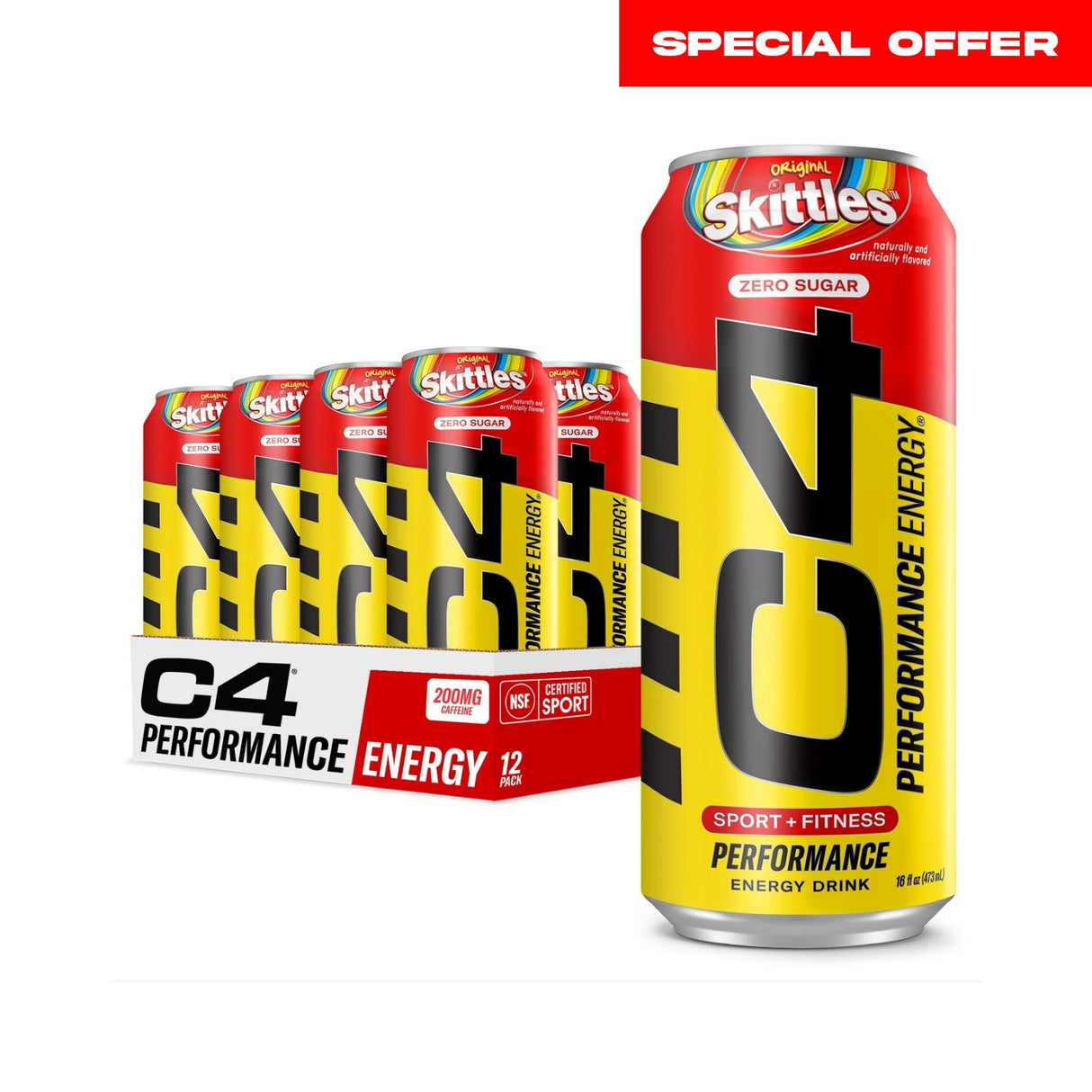 C4 Original Pre-Workout Energy Skittles - Pack of 12