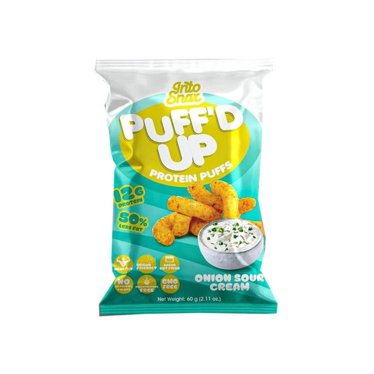 Into Snax Puffed Up Protein Puffs 60g