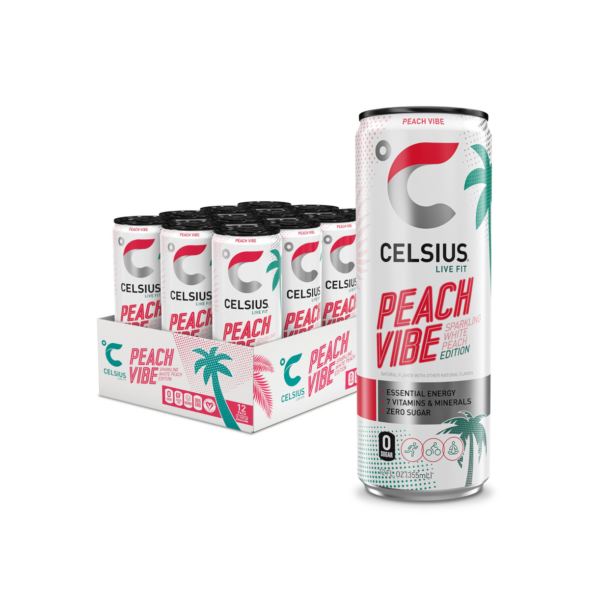 Celsius Rtd Sparkling Pre Workout Thermogenic Energy Drink 355ml Box of 12