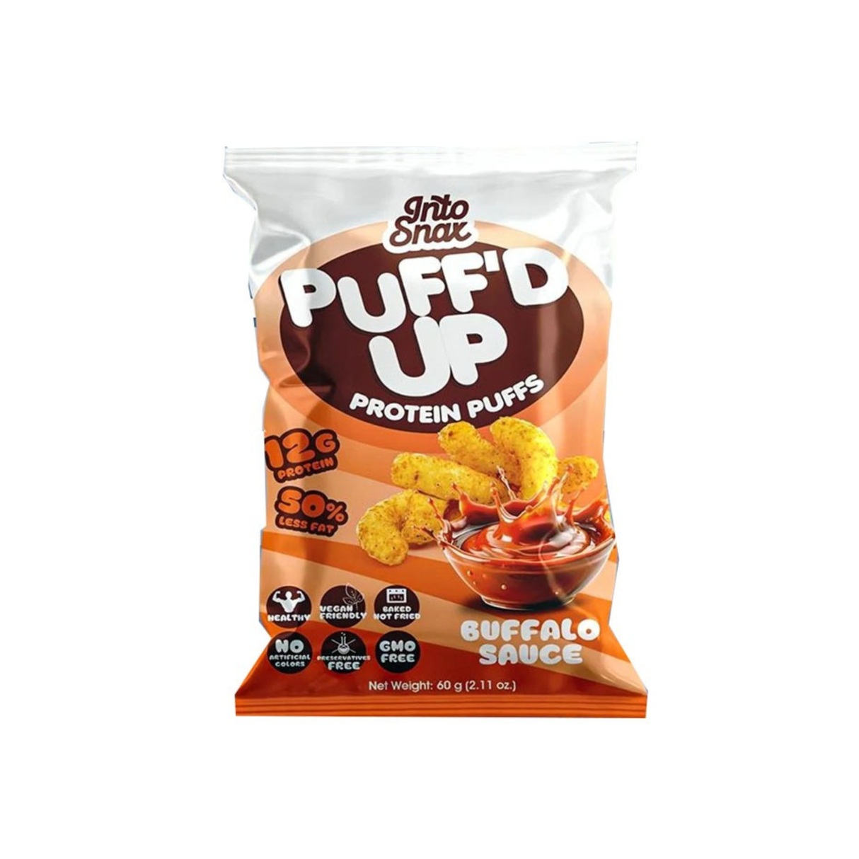 Into Snax Puffed Up Protein Puffs 60g