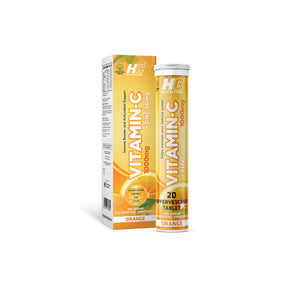 HC Nutrition Vitamin C 1000mg with zinc 50mg 20 Effervescent Tablets Ramadan Deal - Klouds