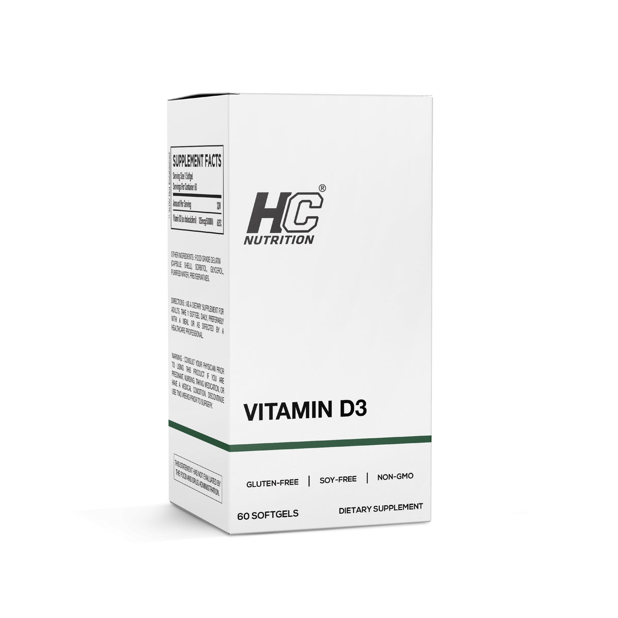 HC Nutrition Vitamin D3 | 60 Softgels