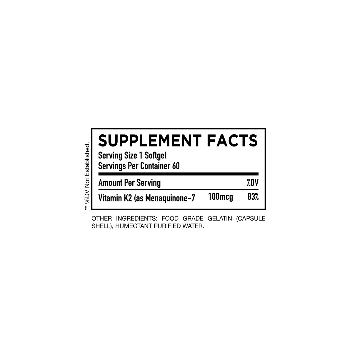 HC Nutrition Vitamin K2 | 60 Softgels