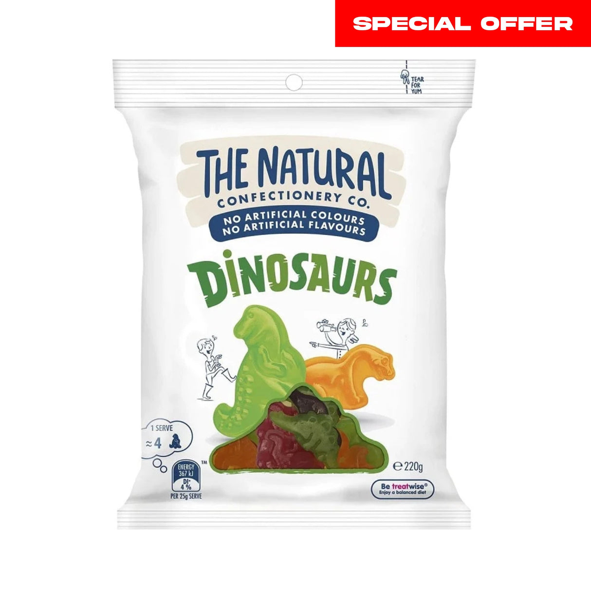 The Natural Confectionery Co. Dinosaurs 220g