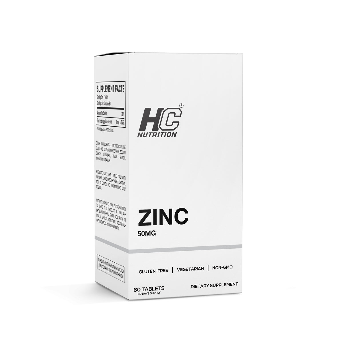 HC Nutrition Zinc 50mg | 60 Tablets