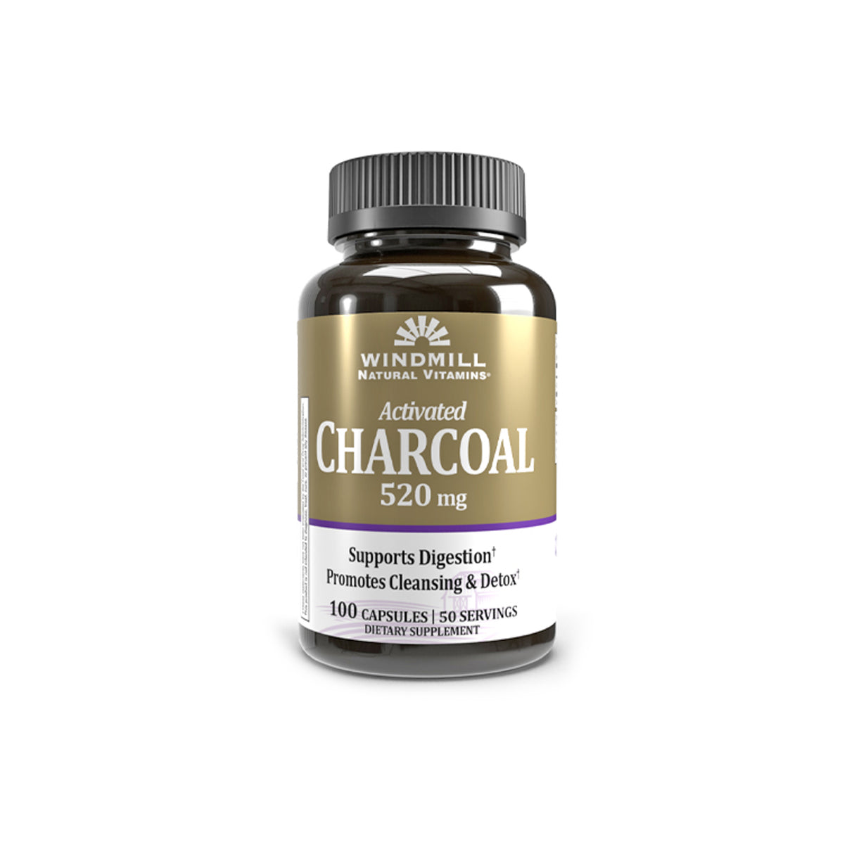 Windmill® Activated Charcoal 520 mg 100 Capsules