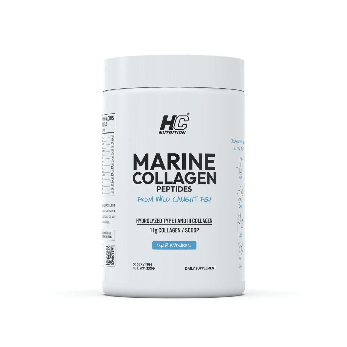 HC Nutrition Marine Collagen Peptides Vitamin C + Hyaluronic Acid