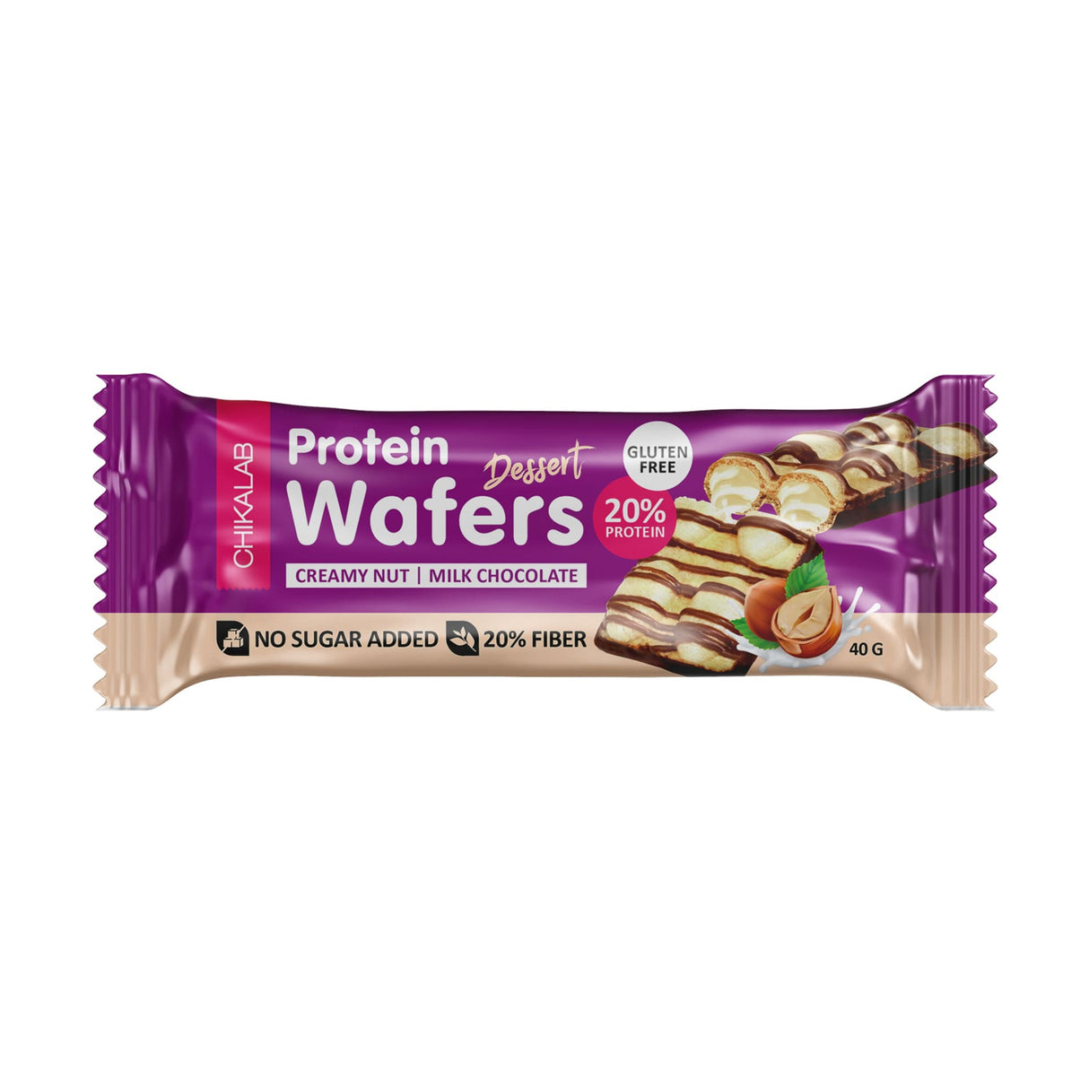 Chikalab Protein Wafer, Creamy Nut Dessert 40g