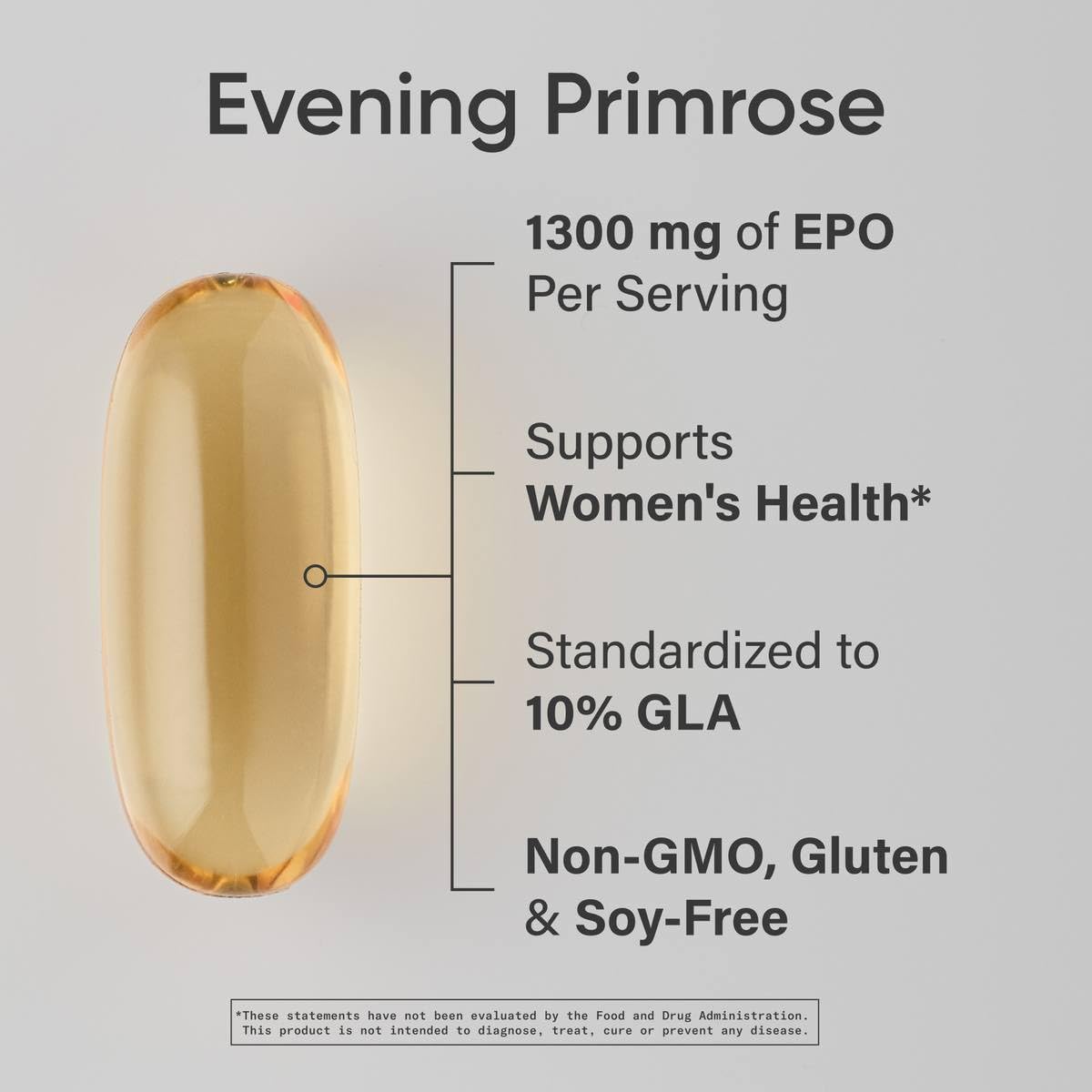 Sports Research Evening Primrose Unflavored 1300mg 120 Softgels