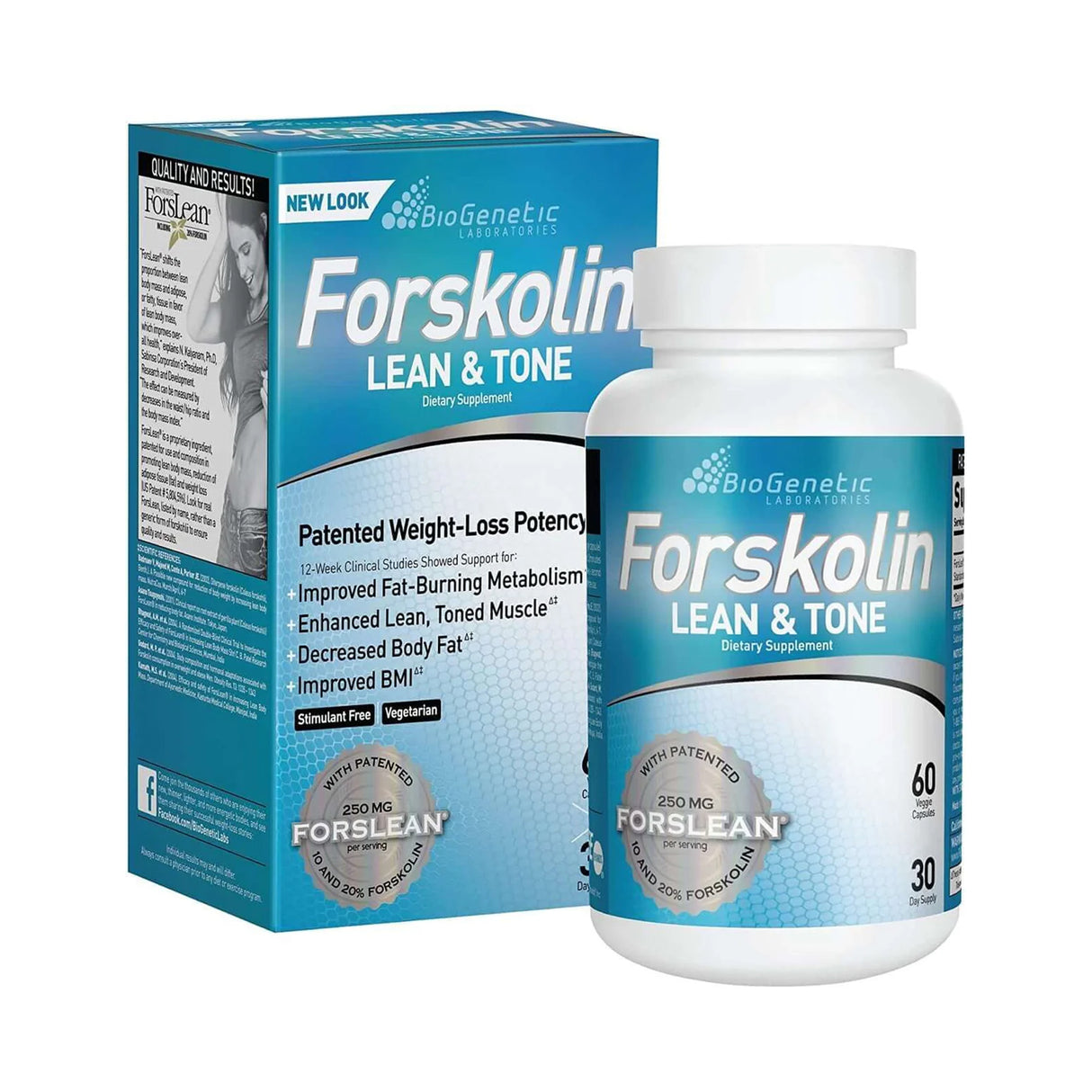 BioGenetic Lab - Forskolin Lean & Tone™ Weight Loss Pills 60 Caps