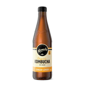 Remedy Organic Kombucha Ginger Lemon 330ml - Klouds