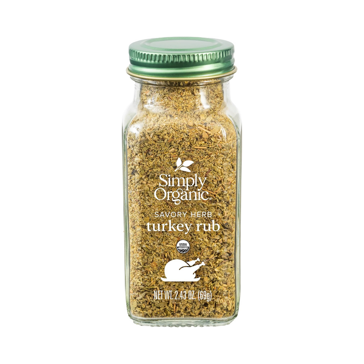 Simply Organic, Organic Savory Herb, Turkey Rub, 2.43 oz (69 g)