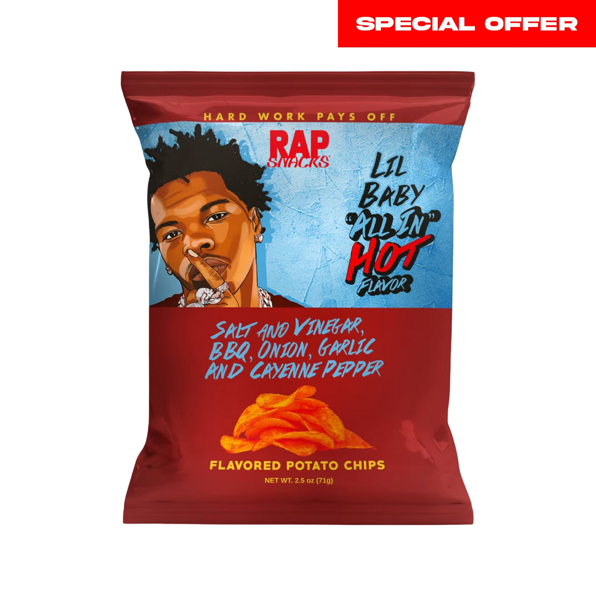 Rap Snacks Lil Baby All In Hot Potato Chips 71g