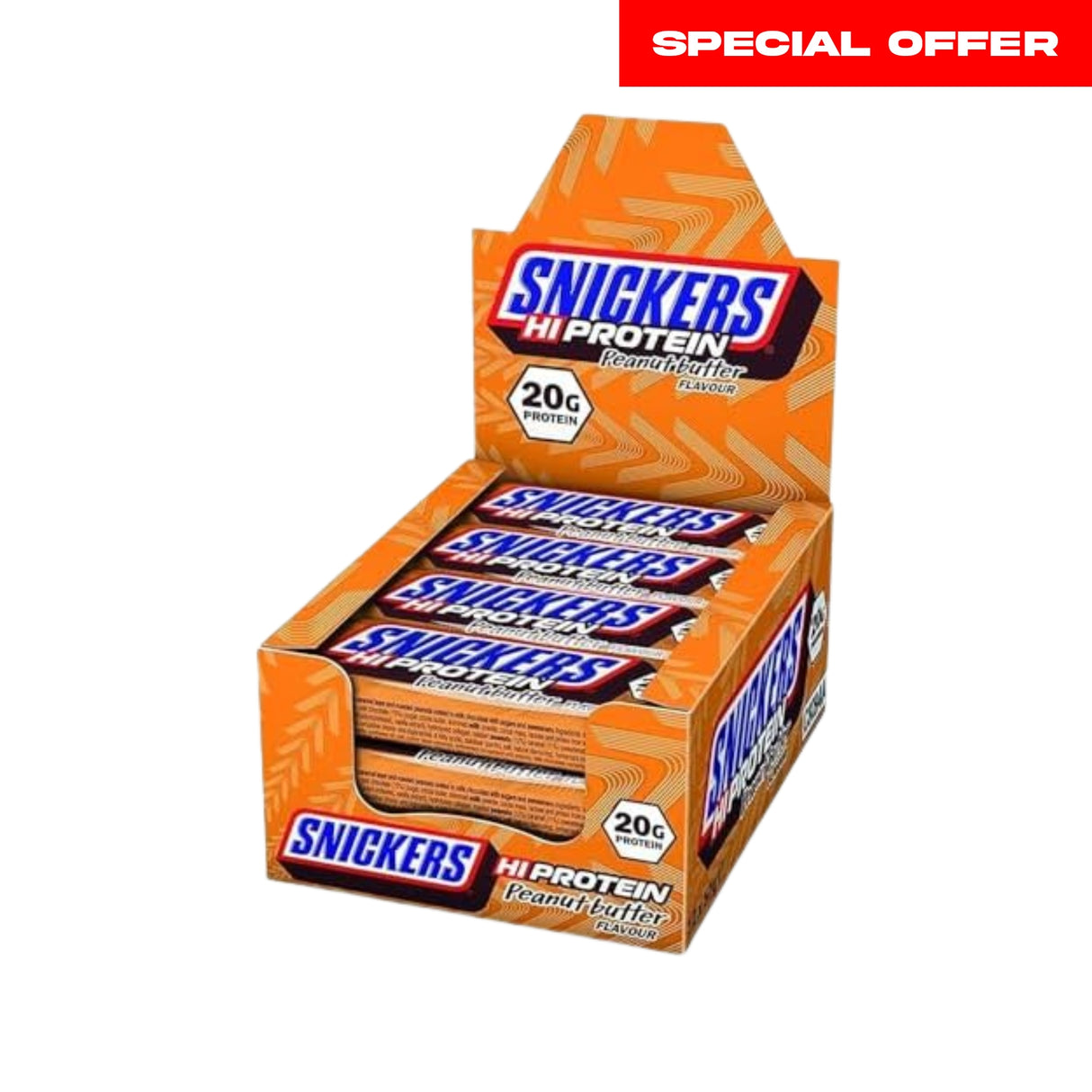 SNICKERS HI-PROTEIN BAR PEANUT BUTTER  (Box of 12 Bars)