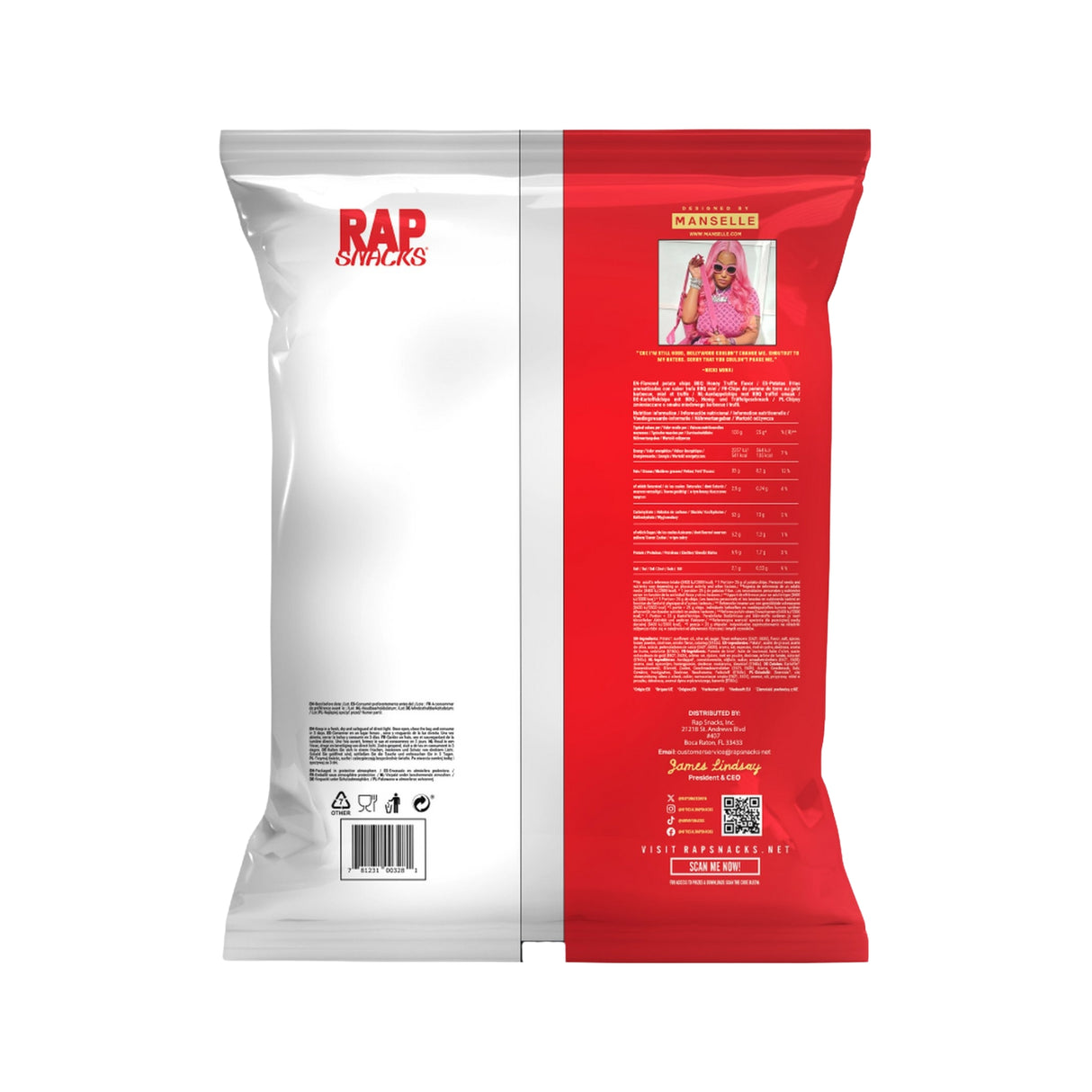 Rap Snacks Nicki Minaj Bar-B-Quin’ with My Honey Truffle Potato Chips 71g