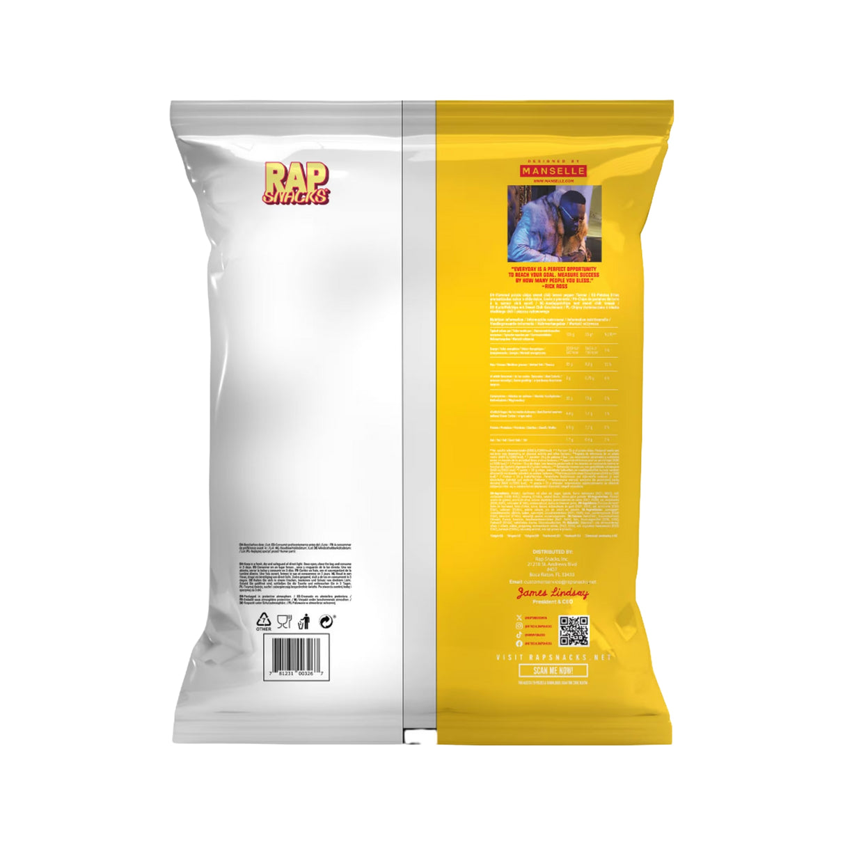 Rap Snacks Rick Ross Sweet Chili Lemon Pepper Potato Chips 71g