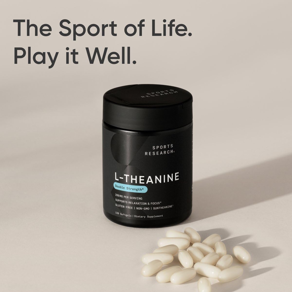 Sports Research L-Theanine Suntheanine 200mg 60 softgels