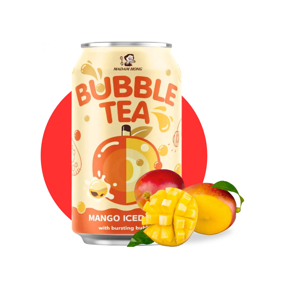 Madam Hong Bubble Tea Mango Iced Tea 320 ml