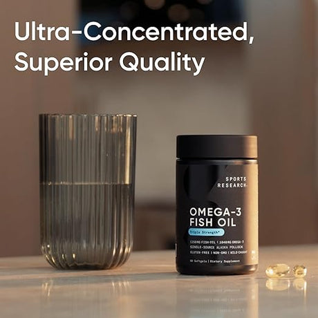 Sport Research Omega-3 Fish Oil Alaska Omega 1250 mg 90 Softgels