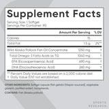 Sport Research Omega-3 Fish Oil Alaska Omega 1250 mg 90 Softgels