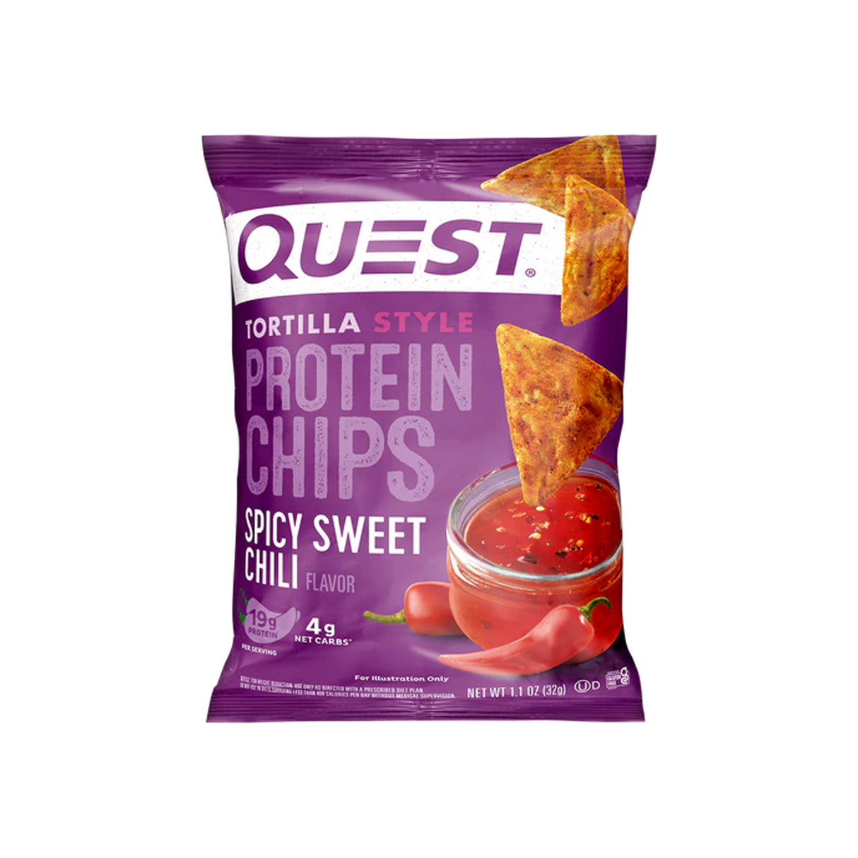 QUEST SPICY SWEET CHILI TORTILLA STYLE PROTEIN CHIPS