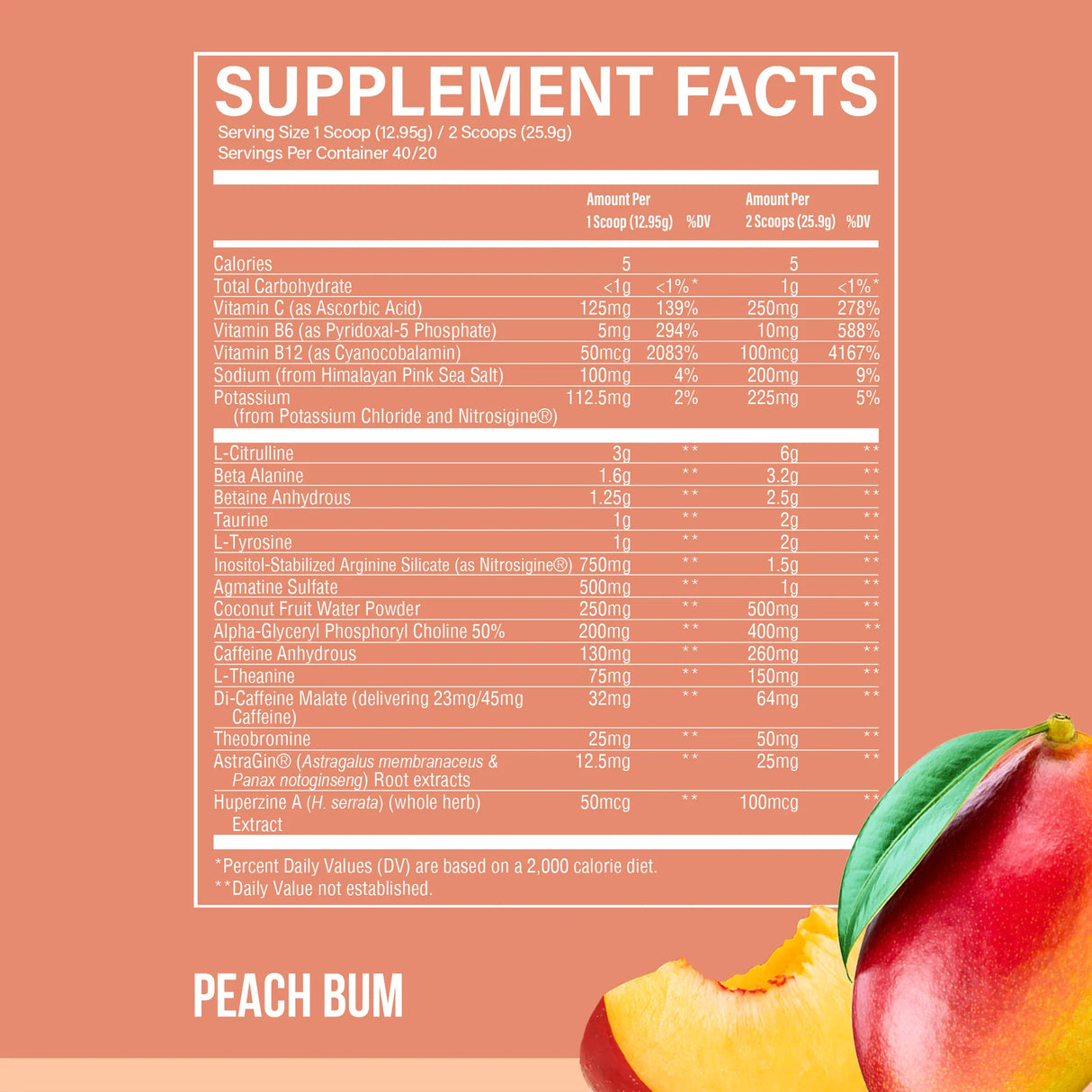 Raw Nutrition - CBUM Thavage Pre-workout, Peach Bum