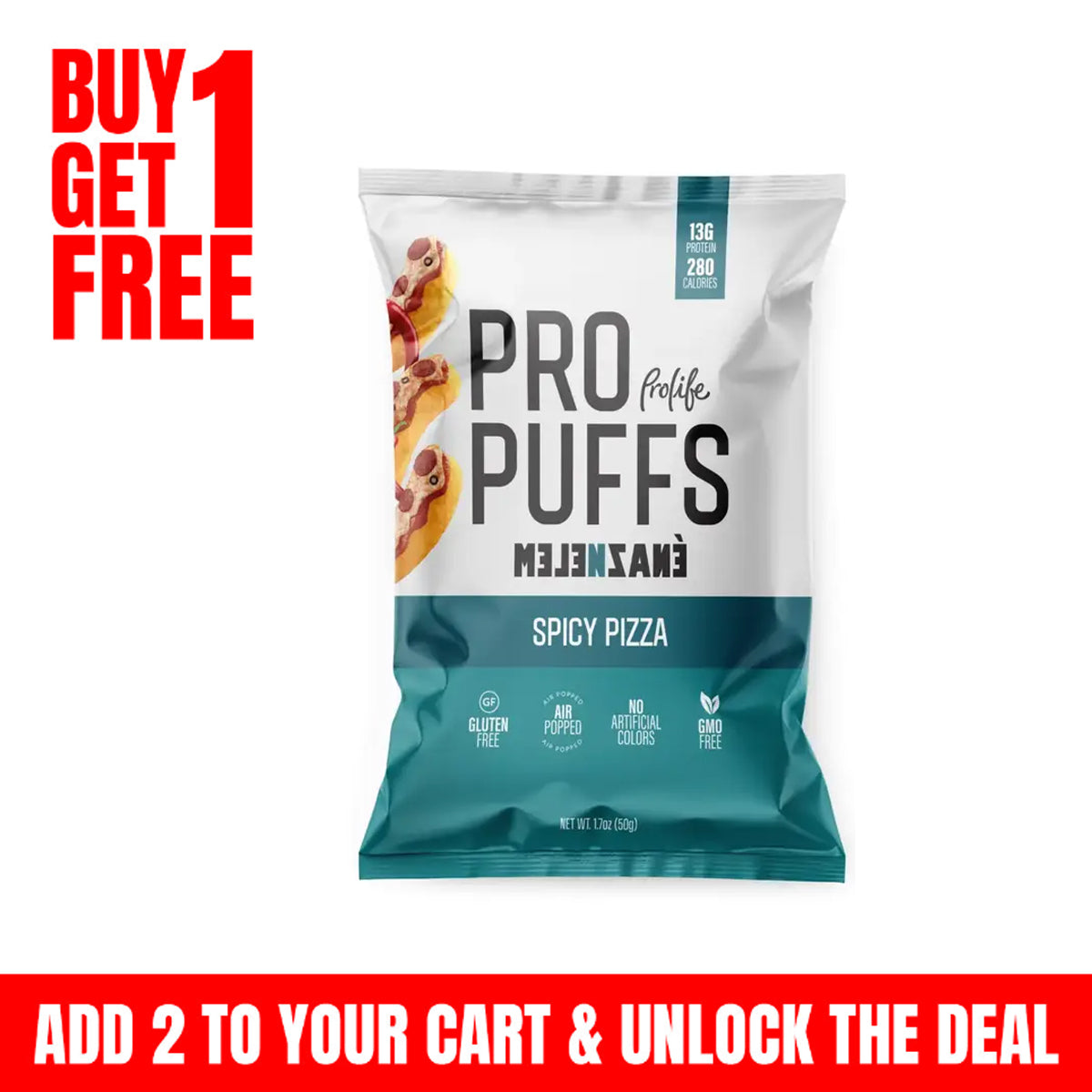 Pro Puffs Spicy Pizza Flavor 50g