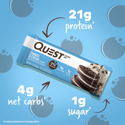 QUEST COOKIES & CREAM PROTEIN BARS