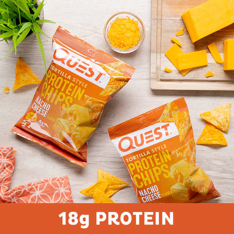 QUEST NACHO CHEESE TORTILLA STYLE PROTEIN CHIPS