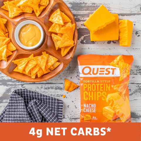 QUEST NACHO CHEESE TORTILLA STYLE PROTEIN CHIPS