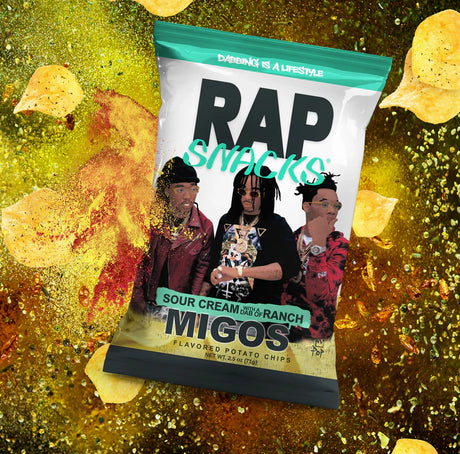 Rap Snacks Migos Sour Cream with A Dab of Ranch Potato Chips 71g
