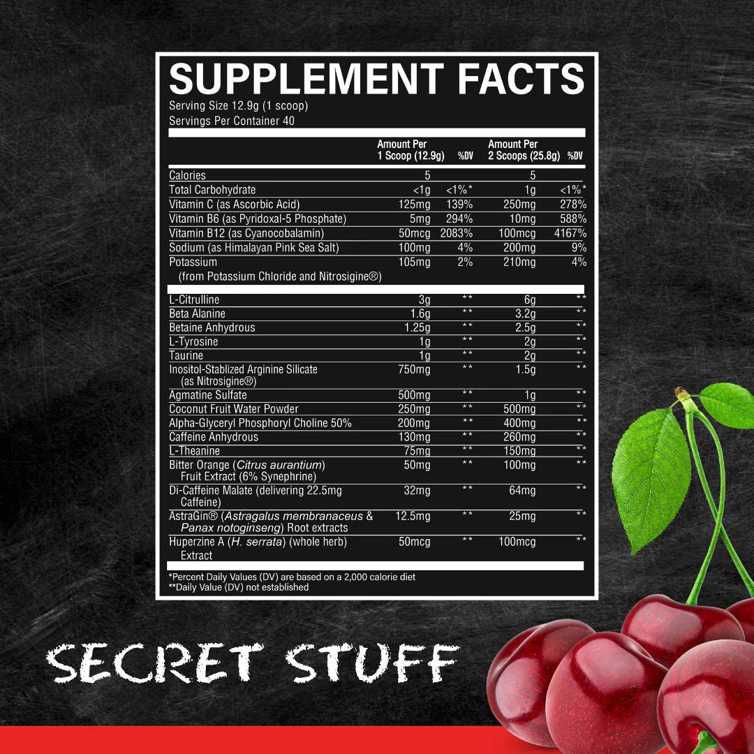 Raw Nutrition - Cbum Christophers Secret Stuff Pre-Workout Powder