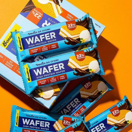 Glazed Wafer Bar in Chocolate, Vanilla Ice Cream 45g