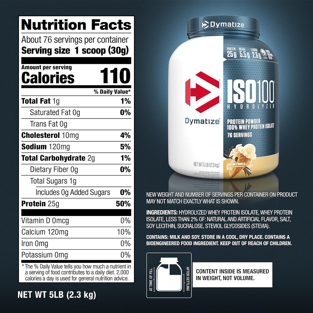 Dymatize ISO 100 Hydrolyzed Protein 5 Lb